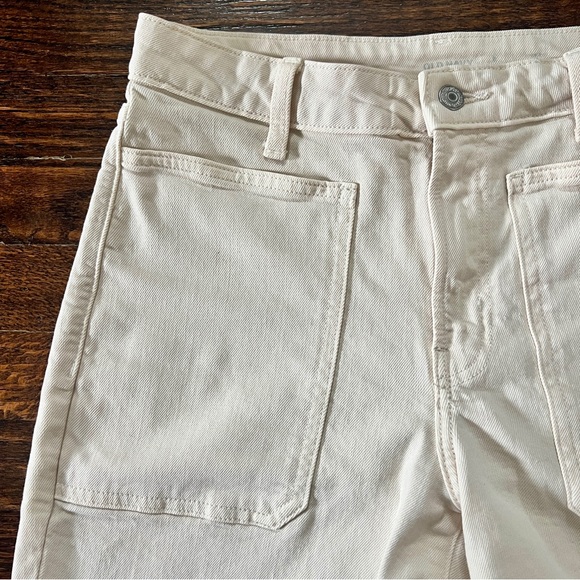 Old Navy Women’s Ivory OG Loose Utility Jeans size 8 Tall - Picture 2 of 7